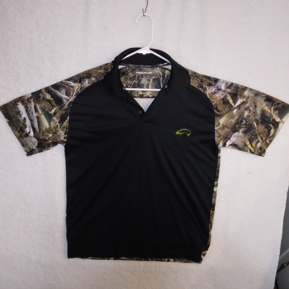 Fishouflage Men's Polo Large - Picture 1 of 5